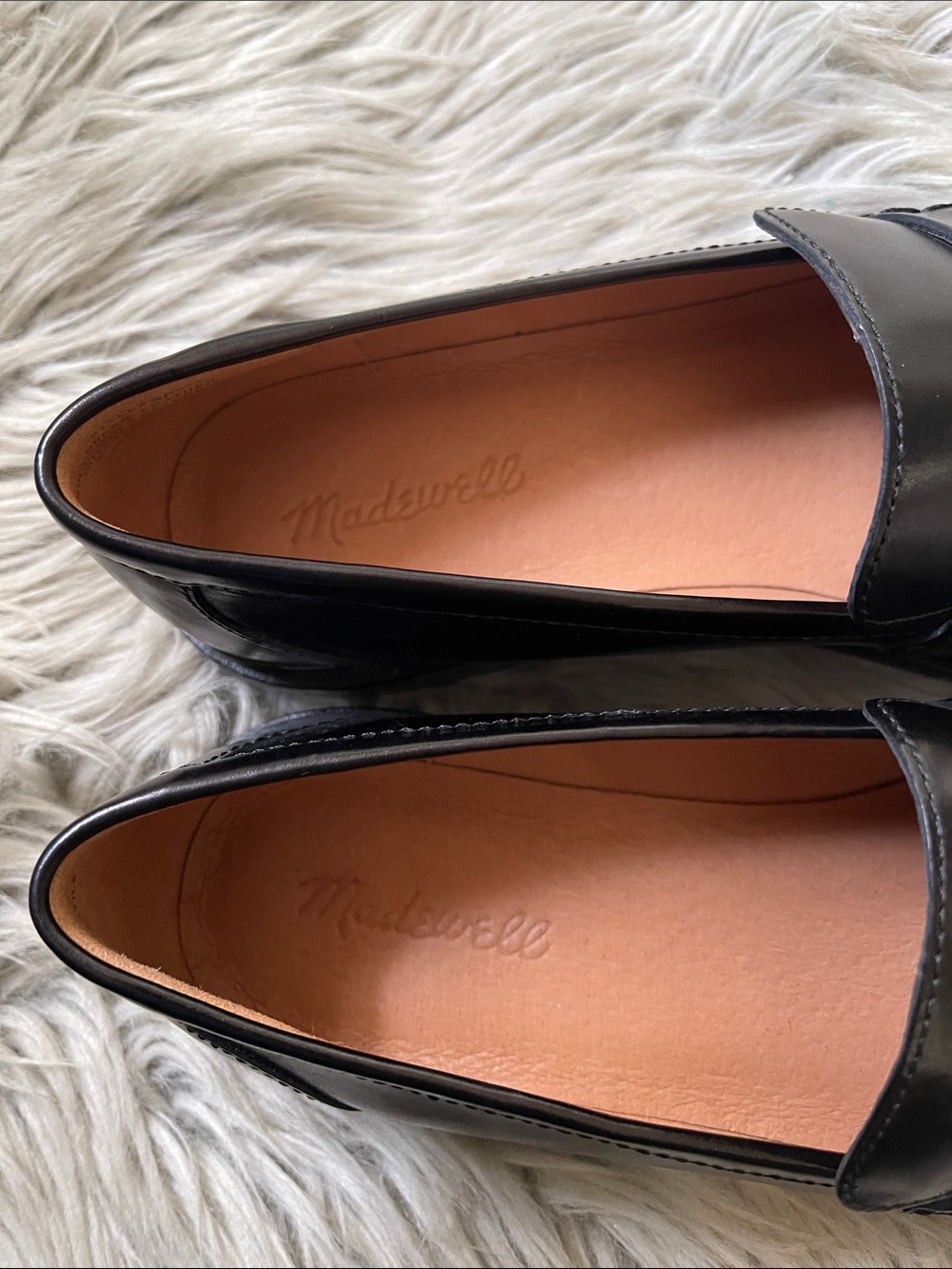 Madewell Black Leather Loafers with Gold Horsebit - Picture 4 of 5